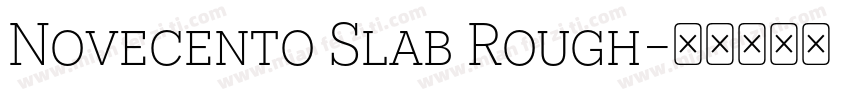 Novecento Slab Rough字体转换